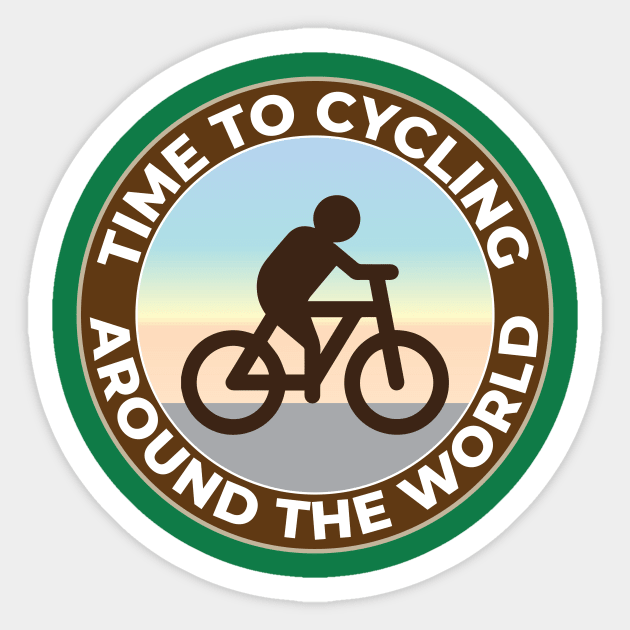 Time to cycling Sticker by LAMUS